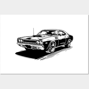 american muscle car Posters and Art